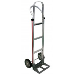 MAGLINER Aluminium Hand Truck with Rubber Wheels and Pram Handle with Frame Extension