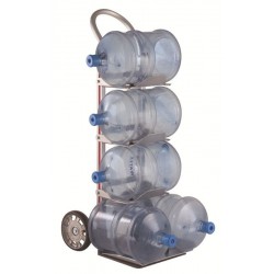 Magliner 5 Bottle Water Hand Truck with Rubber Wheels and Pram Handle