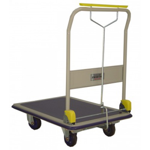 PRESTAR NF301HB Flat Bed Platform Trolley 300 Kg - One Folding Handle with Handbrake